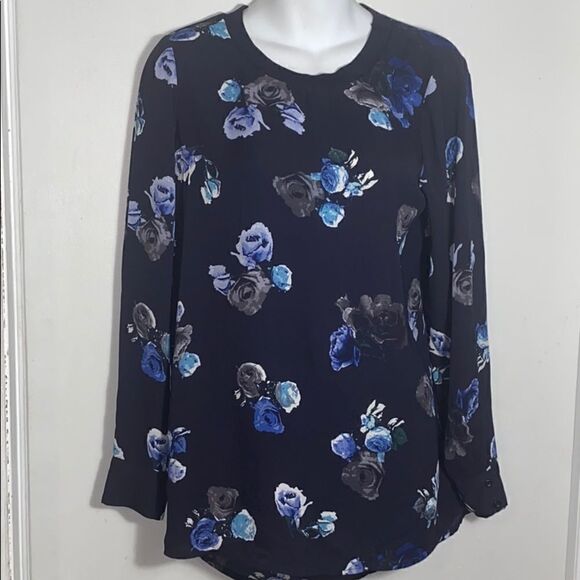 THAKOON For Design Nation Blue Floral Blouse-S - Picture 2 of 7